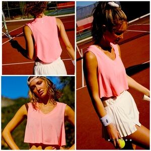 NWOT Free People Good Sport Tank in papaya Peach